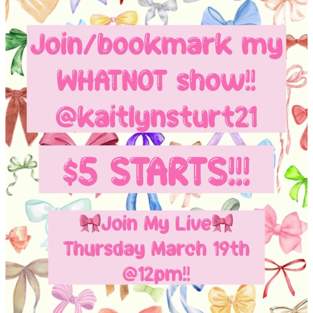 Bookmark My Whatnot show!! Lots of items!